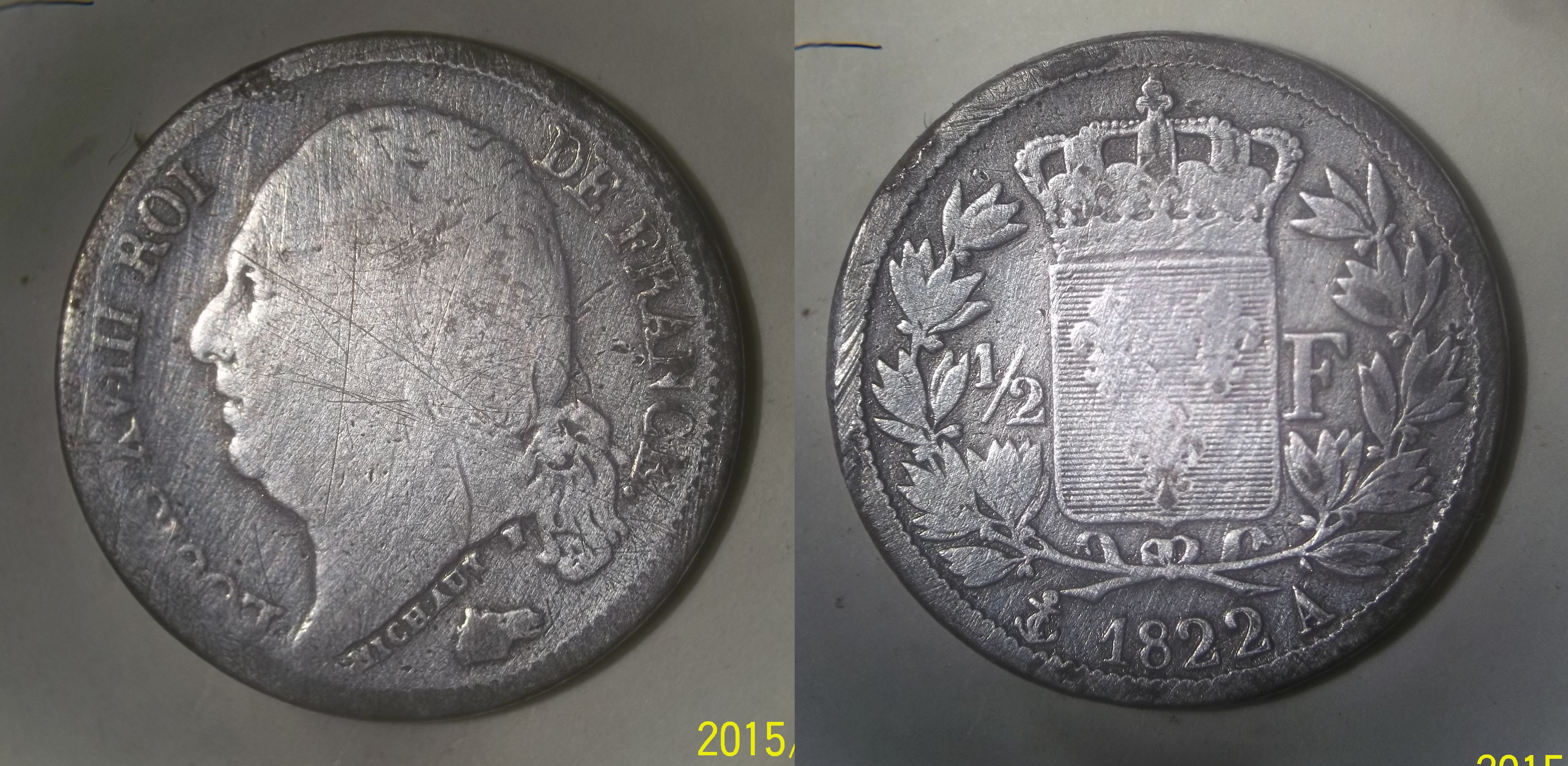 Un demi Franc Louis XVIII argent 1822.jpg