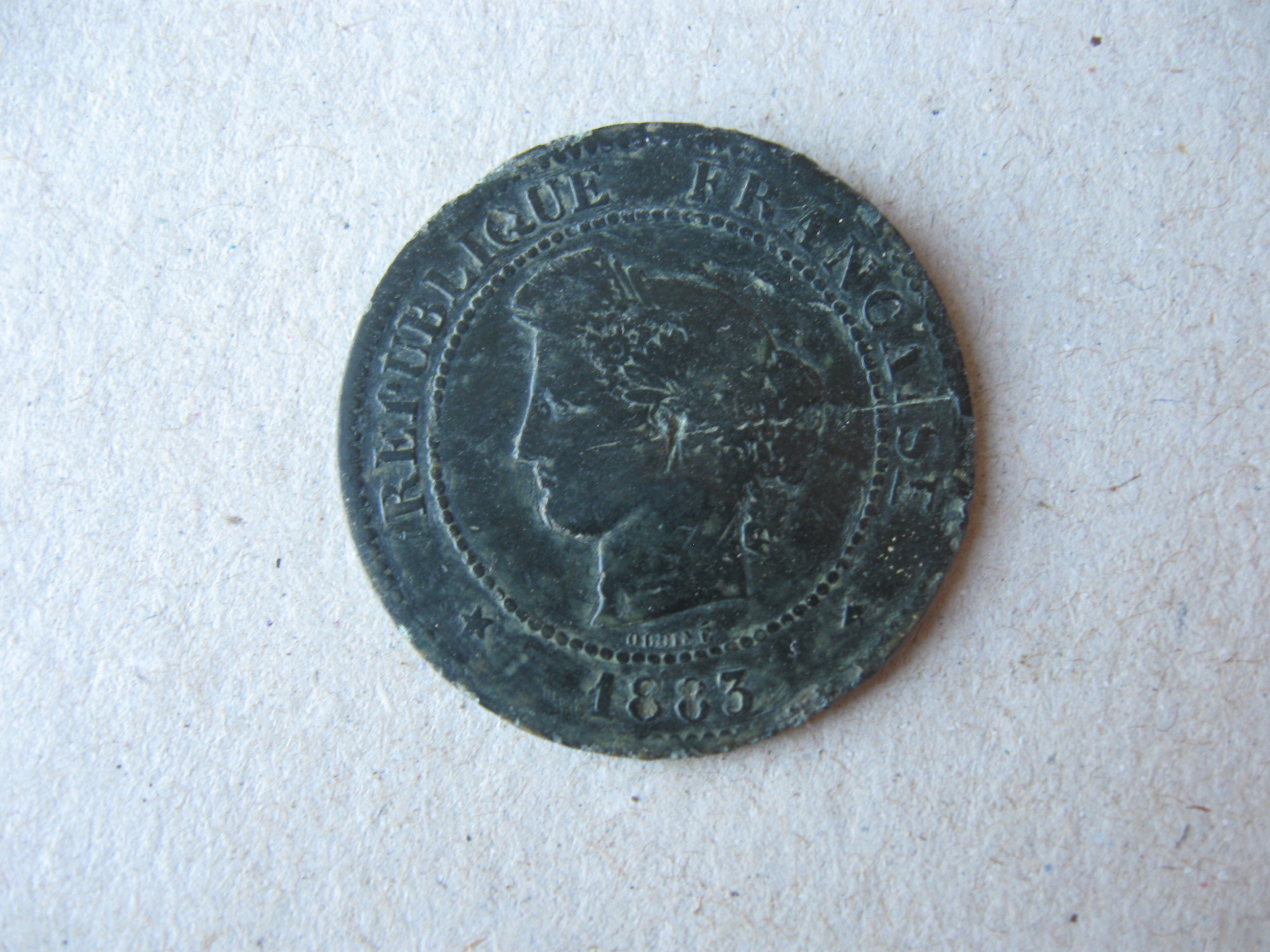 05-2019 - Nord Franche-Comté - 5 centimes Cérès - 1883 - Avers.JPG